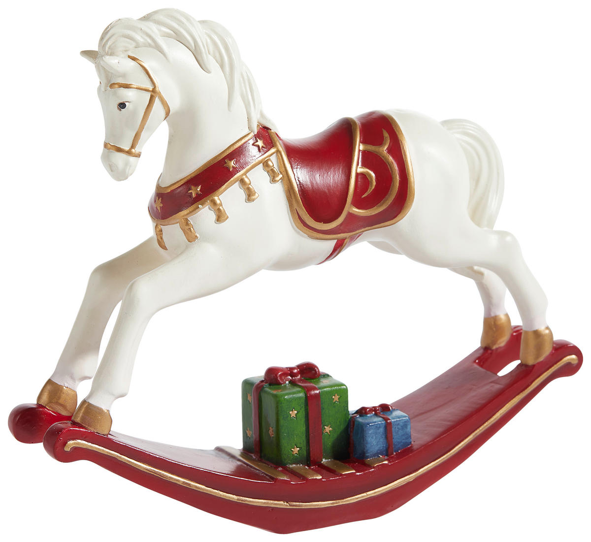 DEKOPFERD  - Blau/Rot, KONVENTIONELL, Kunststoff (22/18/5,2cm) - X-Mas