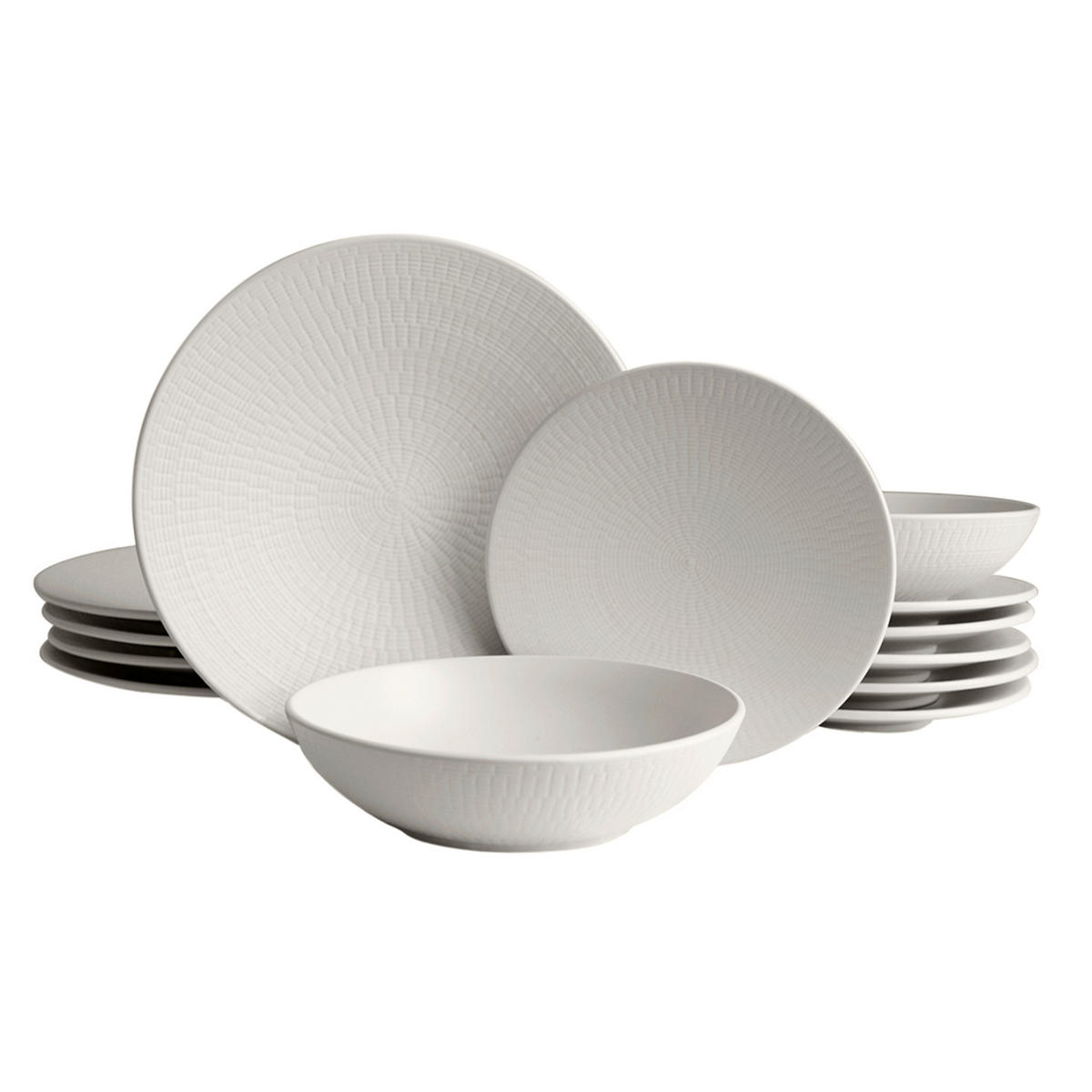 TAFELSERVICE Blanka 12-teilig  - Creme, Basics, Keramik - Echtwerk