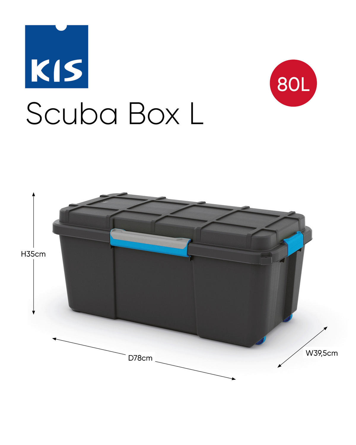 WERKZEUGKOFFER  - Blau/Schwarz, KONVENTIONELL, Kunststoff (39,5/35/78cm) - Keter