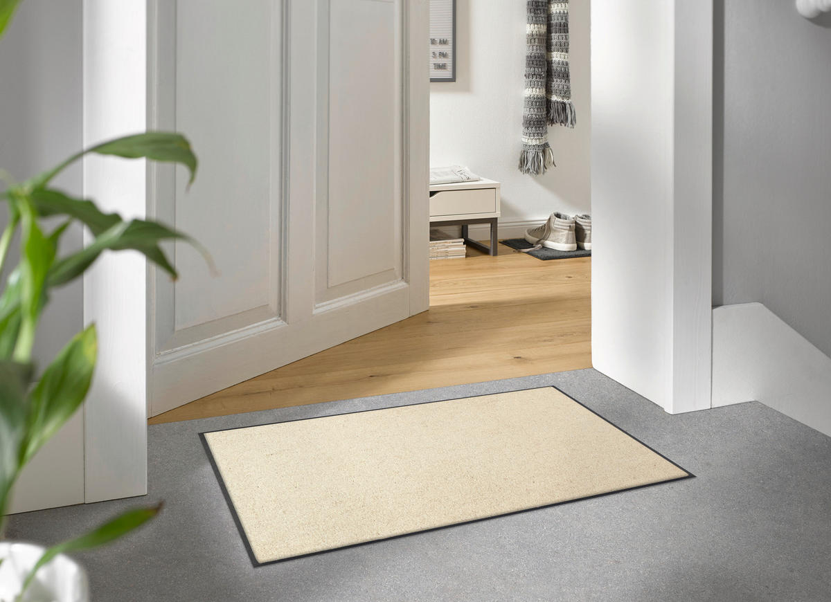 FUSSMATTE 50/75 cm Oat Breeze  - Beige, KONVENTIONELL, Kunststoff/Textil (50/75cm) - wash+dry