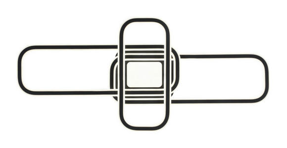 LED-DECKENLEUCHTE 103/46/11 cm   - Schwarz/Weiß, Design, Kunststoff/Metall (103/46/11cm) - Novel