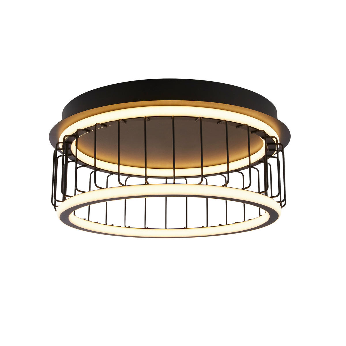 LED-TAKLAMPA Circolo 40/17,5 cm  - svart, Design, metall/plast (40/17,5cm)