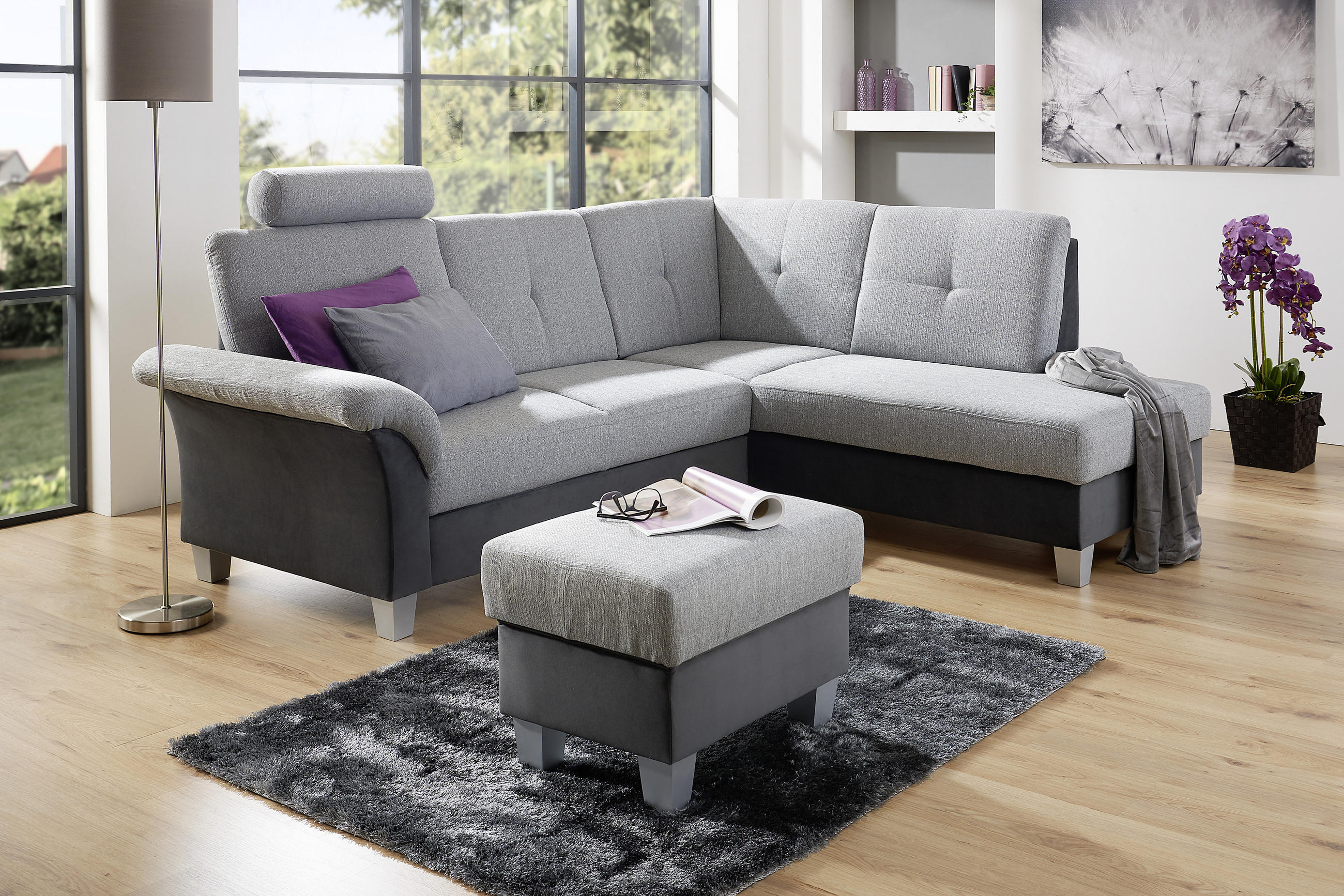 PALL i textil blå, grafitfärgad  - grafitfärgad/silver, Klassisk, trä/textil (68/43/47cm) - Livetastic