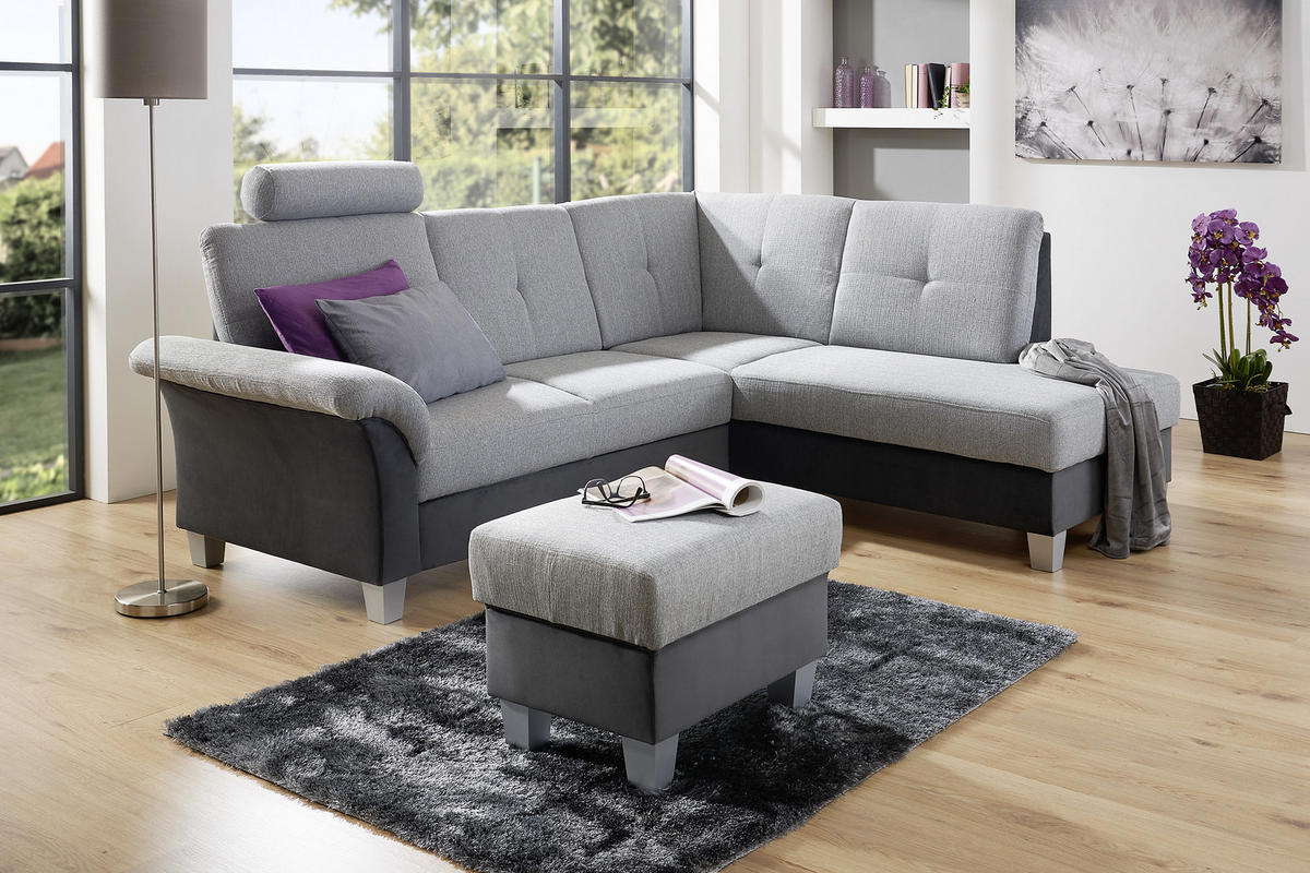 HOCKER in Textil Dunkelbraun, Beige  - Dunkelbraun/Beige, Konventionell, Holz/Textil (68/43/47cm) - Livetastic