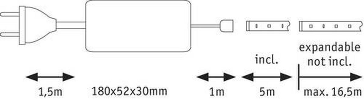 LED-STRIP 70604 500-1650 cm   - Silberfarben, Basics, Metall (500-1650cm) - Paulmann