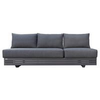 LOUNGESOFA  - Anthrazit, Modern, Textil/Metall (198/76/74cm) - Zebra 