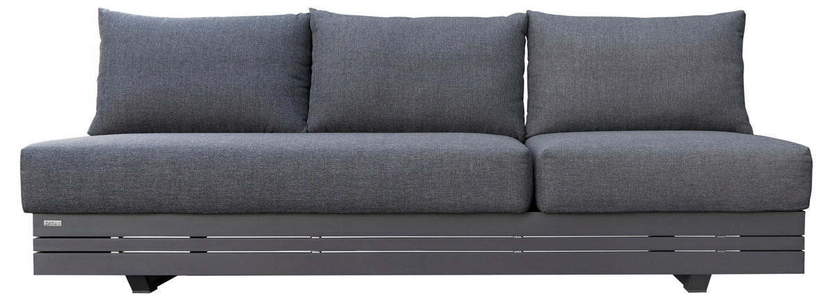 LOUNGESOFA  - Anthrazit, Modern, Textil/Metall (198/76/74cm) - Zebra 