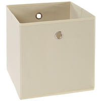 SKLÁDACÍ KRABICE, kov, textil, karton, 32/32/32 cm - barvy stříbra/přírodní barvy, Design, kov/karton (32/32/32cm) - Carryhome