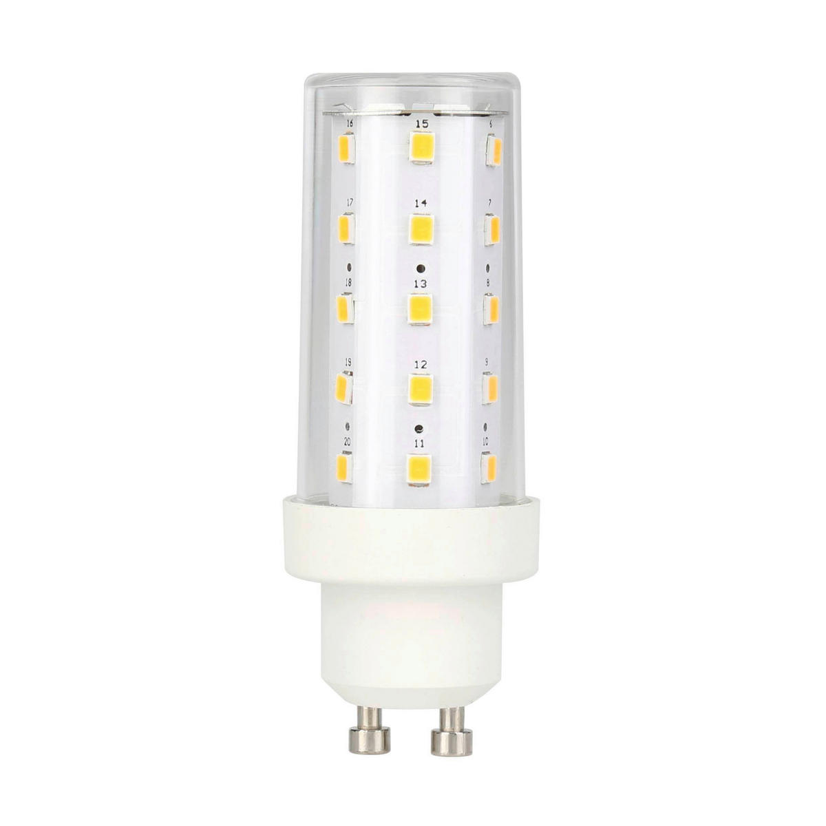 LED-LEUCHTMITTEL   GU10 4,5 W  - Klar, Basics, Kunststoff (8cm)