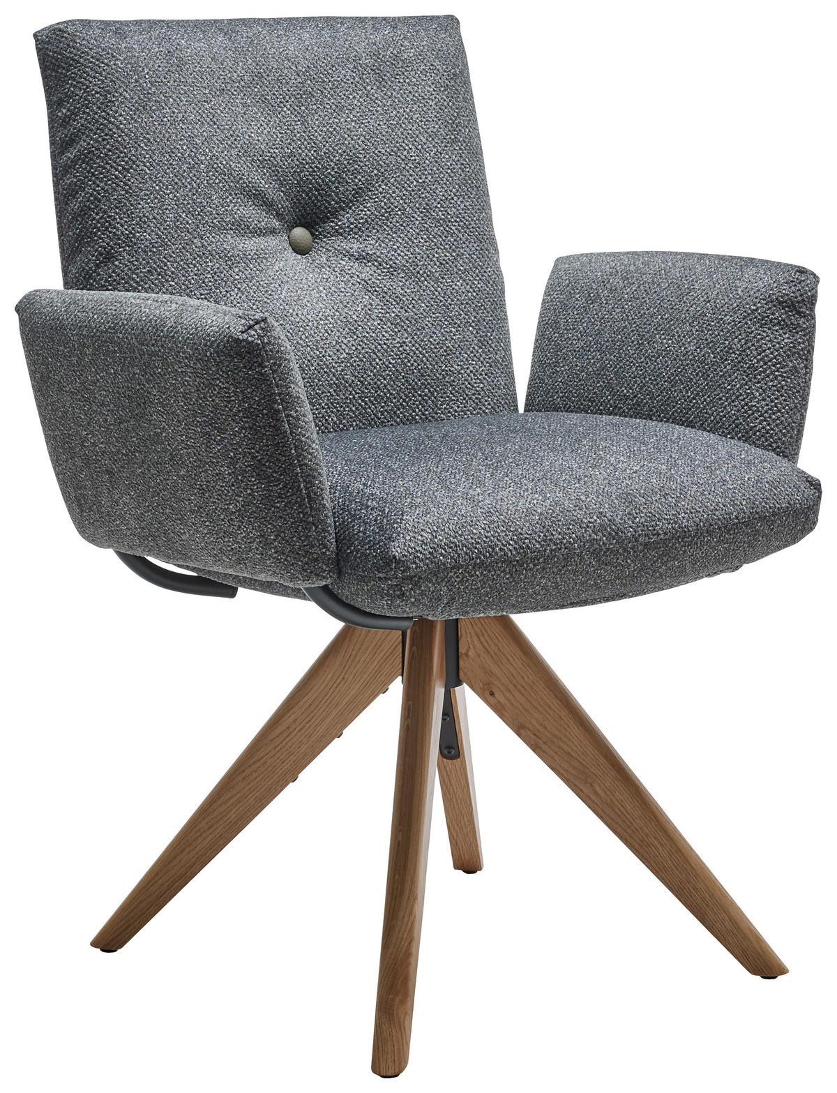 ARMLEHNSTUHL  in beflockt  - Waldgrün/Eichefarben, Design, Holz/Textil (70/89/68cm) - Dieter Knoll
