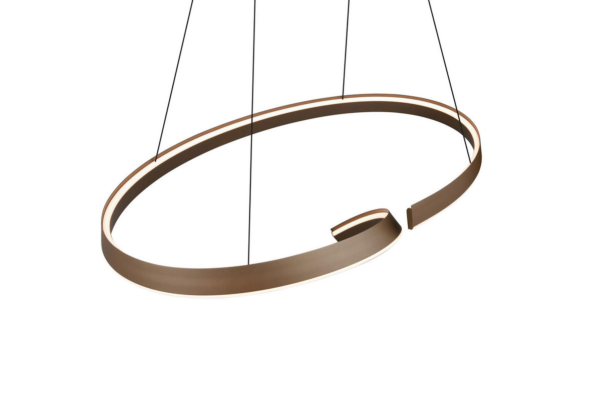 LED-HÄNGELEUCHTE CIRONDA 110/200/68 cm  - Platinfarben, Design, Metall (110/200/68cm) - Cinque