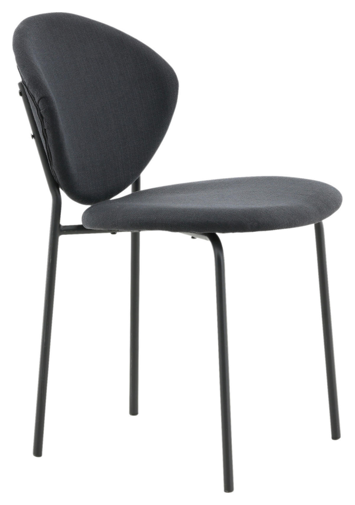STOLSET 2 styck stål  - svart, Design, metall/textil (46/80/62cm) - Livetastic