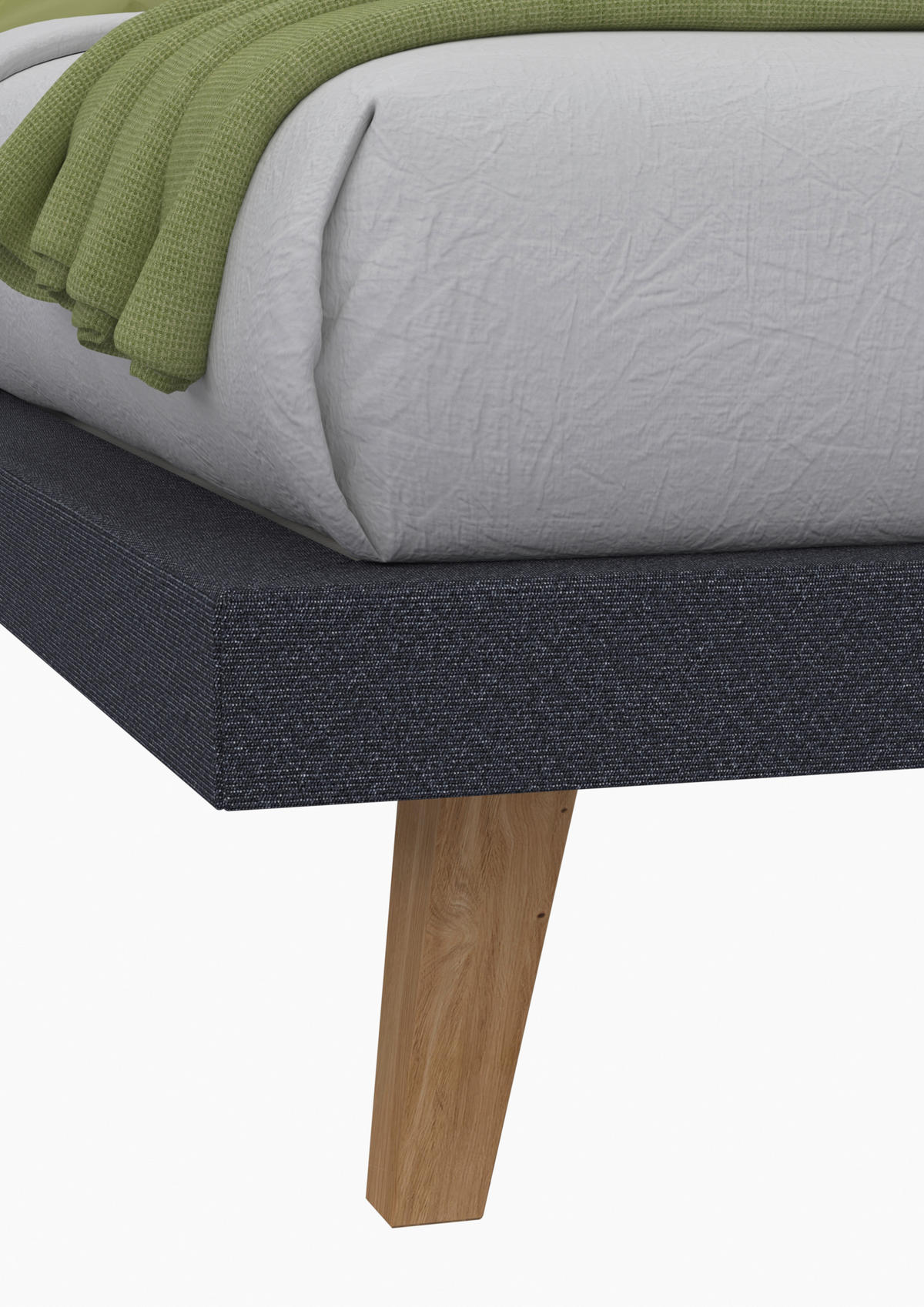ČALOUNĚNÁ POSTEL, 140/200 cm antracitová, platinová, divoký dub - divoký dub/antracitová, Moderní, dřevo/textil (140/200cm) - Livetastic