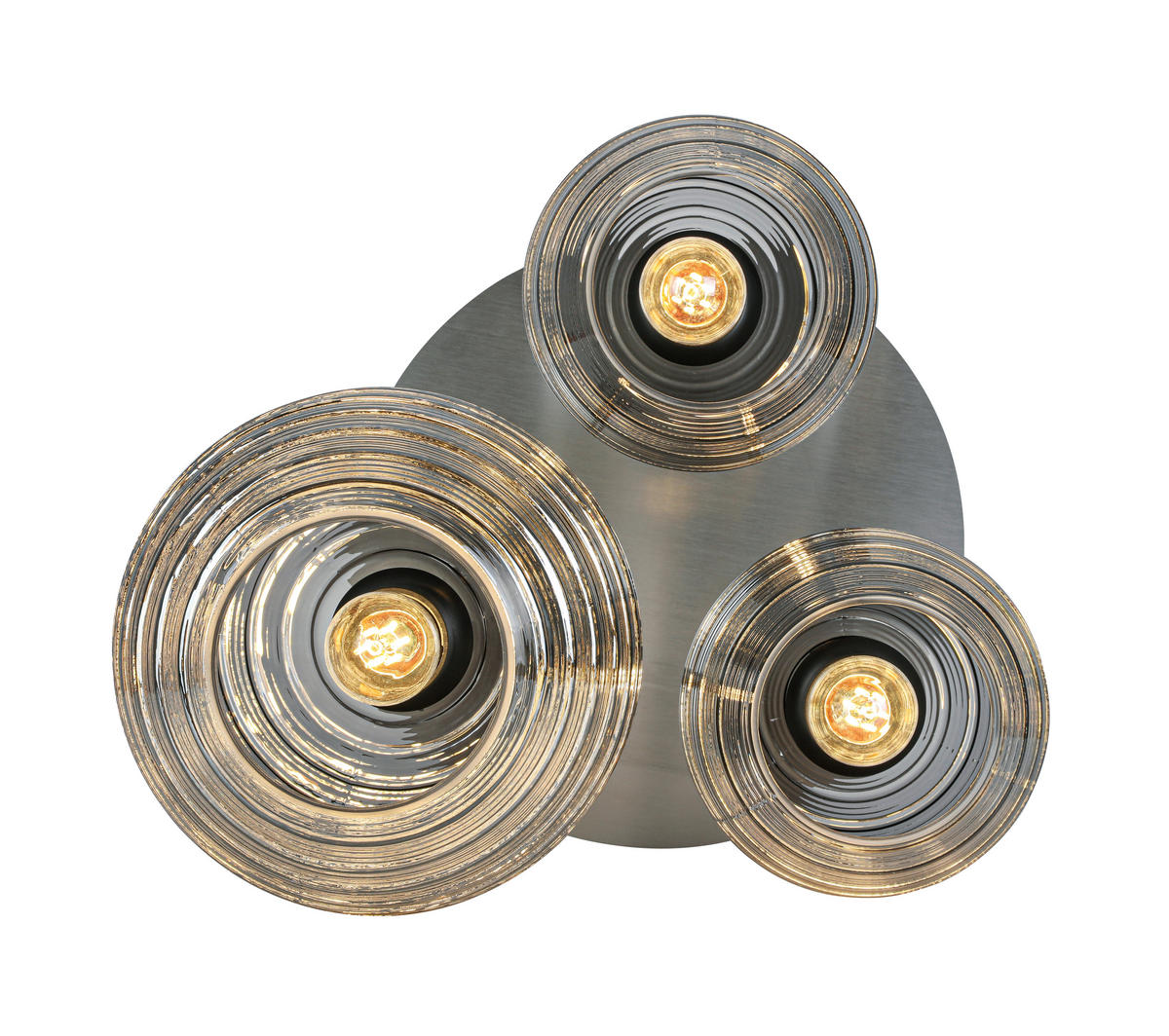 DECKENLEUCHTE  39,5/38,17 cm    - Chromfarben/Nickelfarben, Trend, Glas/Metall (39,5/38,17cm) - Collett's Monde