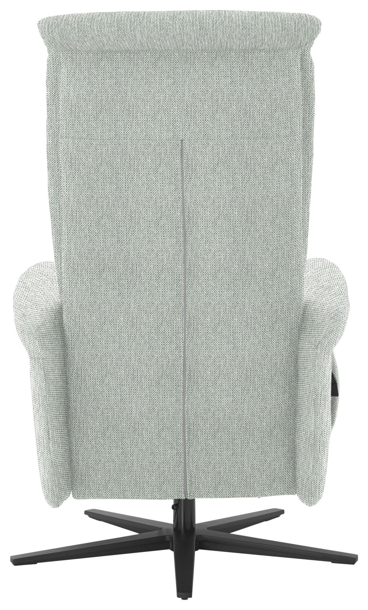 RELAXSESSEL in Textil Hellgrau  - Hellgrau/Schwarz, Design, Textil/Metall (77/115/89cm) - Pure Home Comfort