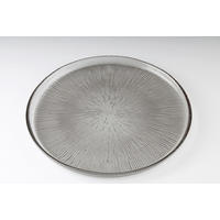 SERVIERPLATTE 28 cm  - Hellgrau, KONVENTIONELL, Glas (28cm) - Novel