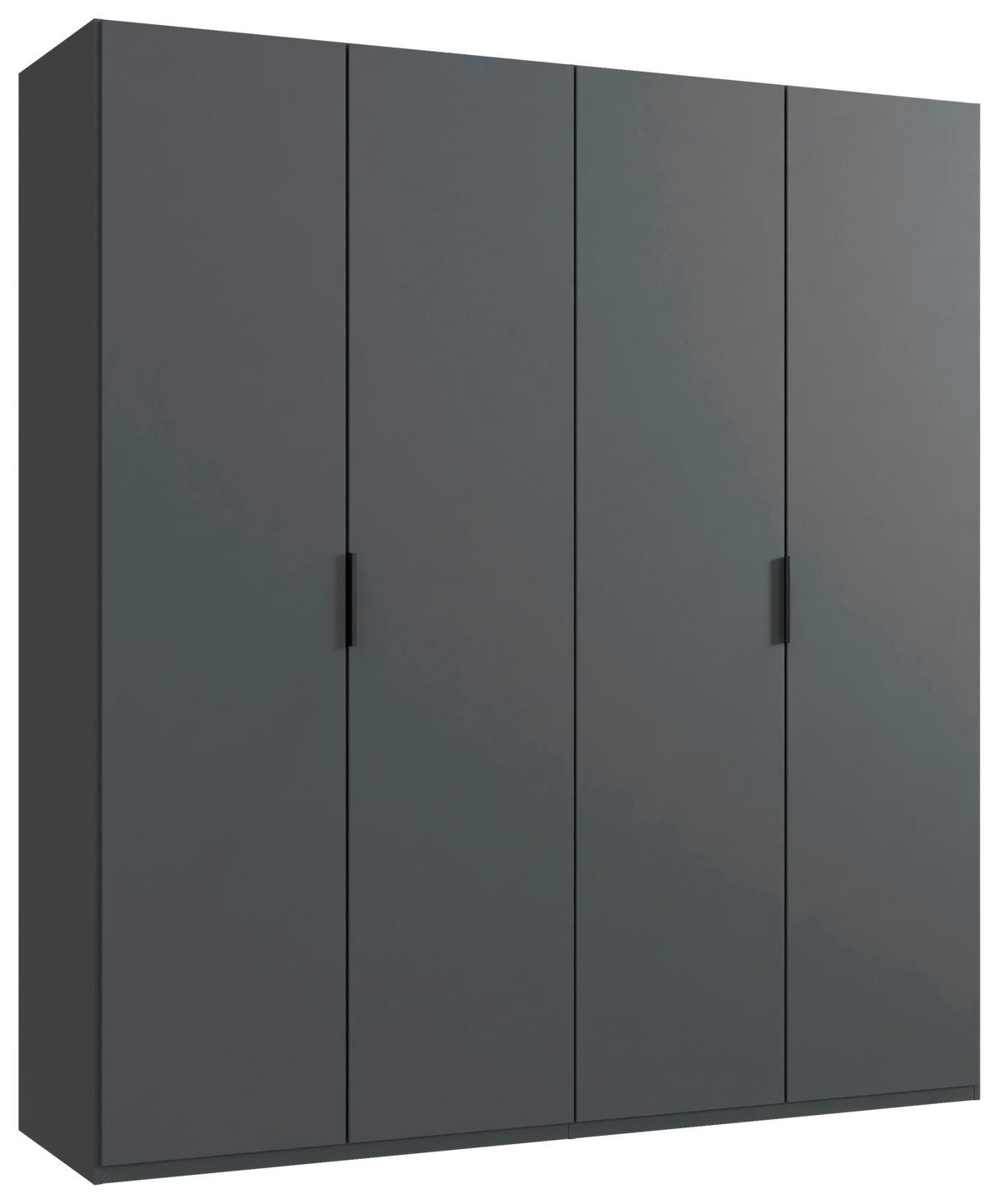 FALTTÜRENSCHRANK 200/216/58 cm 4-türig Graphitfarben  - Schwarz/Graphitfarben, Design, Holzwerkstoff (200/216/58cm) - Boxxx