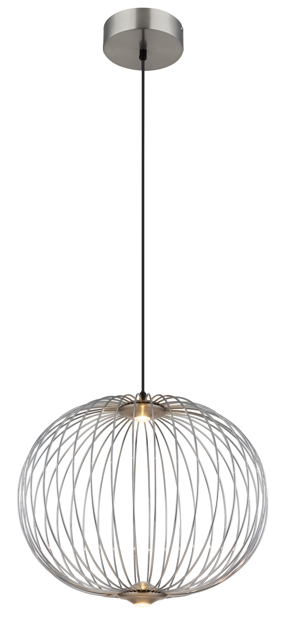 LED-HÄNGELEUCHTE 50/150 cm  - Chromfarben/Schwarz, Design, Kunststoff/Metall (50/150cm)