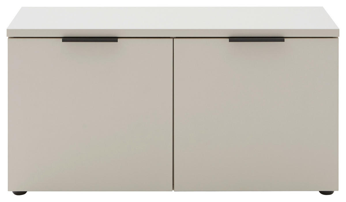 GARDEROBENBANK 90/47/40 cm  - Kaschmir/Schwarz, Design, Holzwerkstoff/Kunststoff (90/47/40cm) - Voleo
