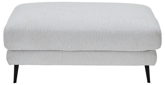 HOCKER Struktur Beige  - Beige/Schwarz, KONVENTIONELL, Textil/Metall (109/47/65cm) - Cantus