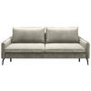 SCHLAFSOFA Chenille Hellbraun  - Hellbraun/Schwarz, KONVENTIONELL, Textil/Metall (223/89/107cm) - Carryhome