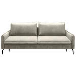 SCHLAFSOFA in Chenille Hellbraun  - Hellbraun/Schwarz, KONVENTIONELL, Textil/Metall (223/89/107cm) - Carryhome