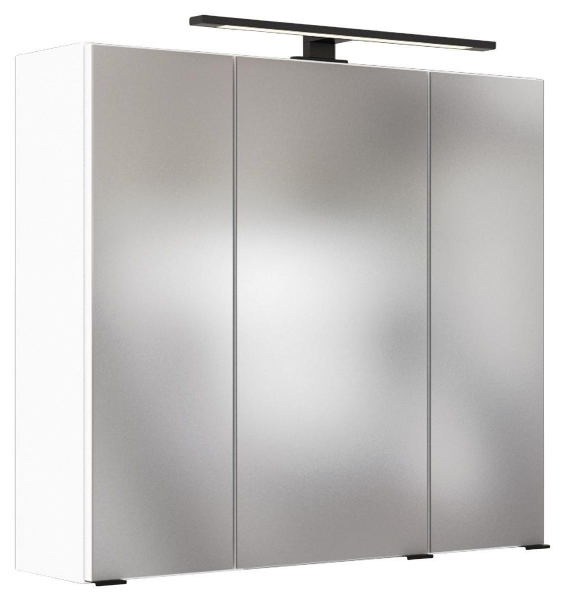 Spiegelschrank Luzern Mit Led 3-Türig Bxhxt: 70x64x20 Cm Weiß