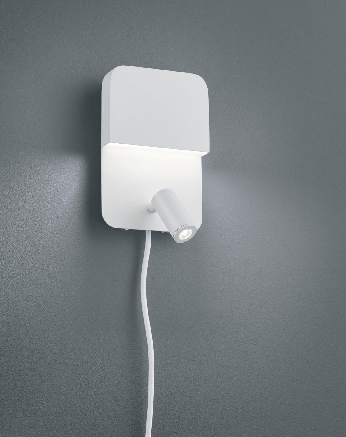ZIDNA LED LAMPA - bela, Osnovno, metal (20/13,5/11cm)