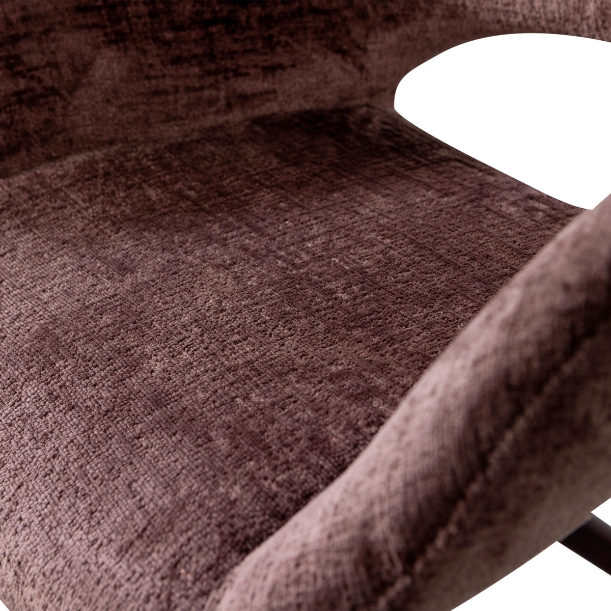 ARMLEHNSTUHL-SET 2 Stück  in Samt  - Lila/Schwarz, MODERN, Textil/Metall (58/58/82cm) - Livetastic