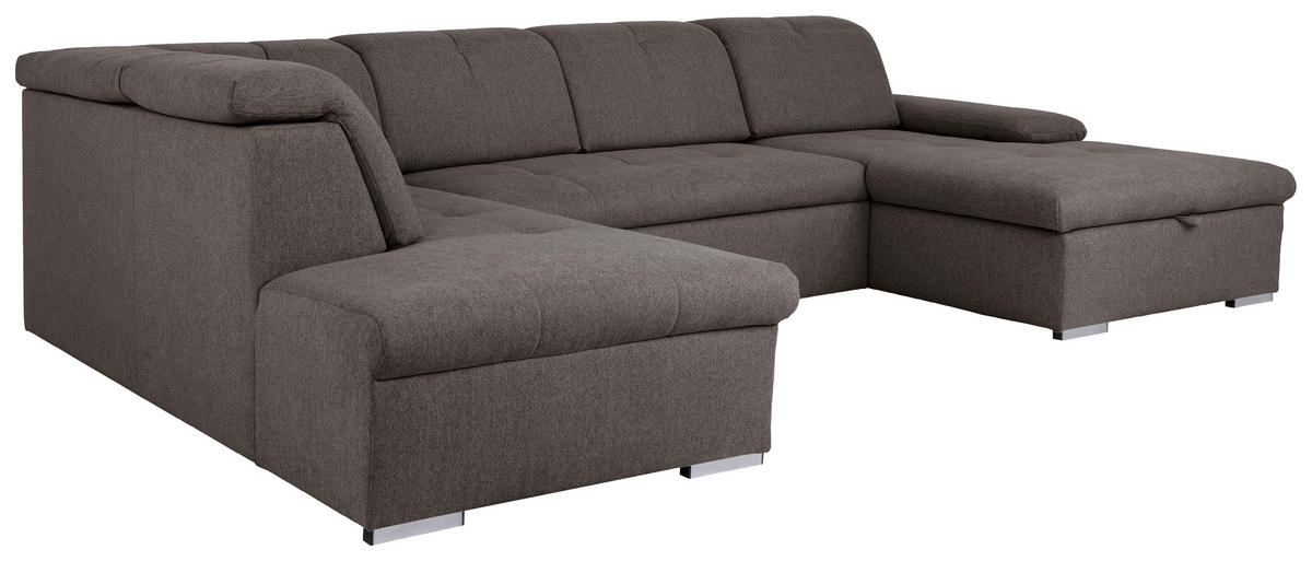 WOHNLANDSCHAFT Grau  - Grau, Design, Textil/Metall (215/328/173cm) - MID.YOU