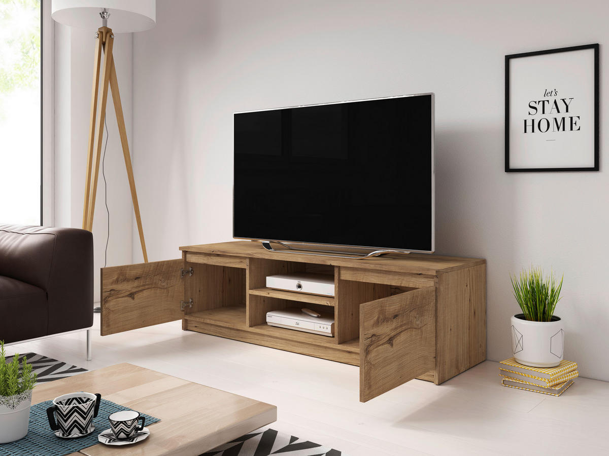 LOWBOARD  120/35,5/38 cm  stehend  - Kastanienfarben/Schwarz, Design, Holzwerkstoff/Kunststoff (120/35,5/38cm) - Livetastic