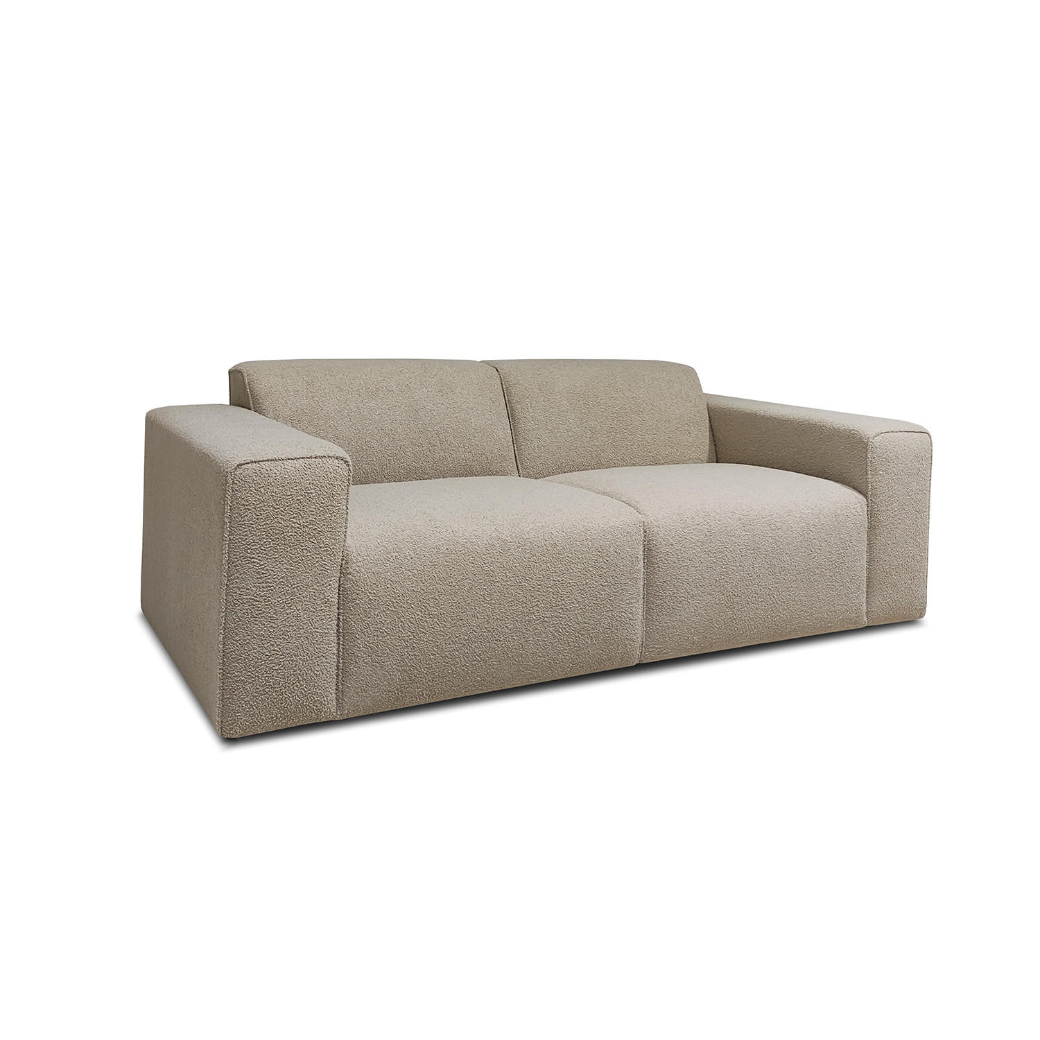 SOFFMODUL i teddy tyg beige  - beige/svart, Klassisk, metall/trä (124/70/96cm) - Niels Andersson