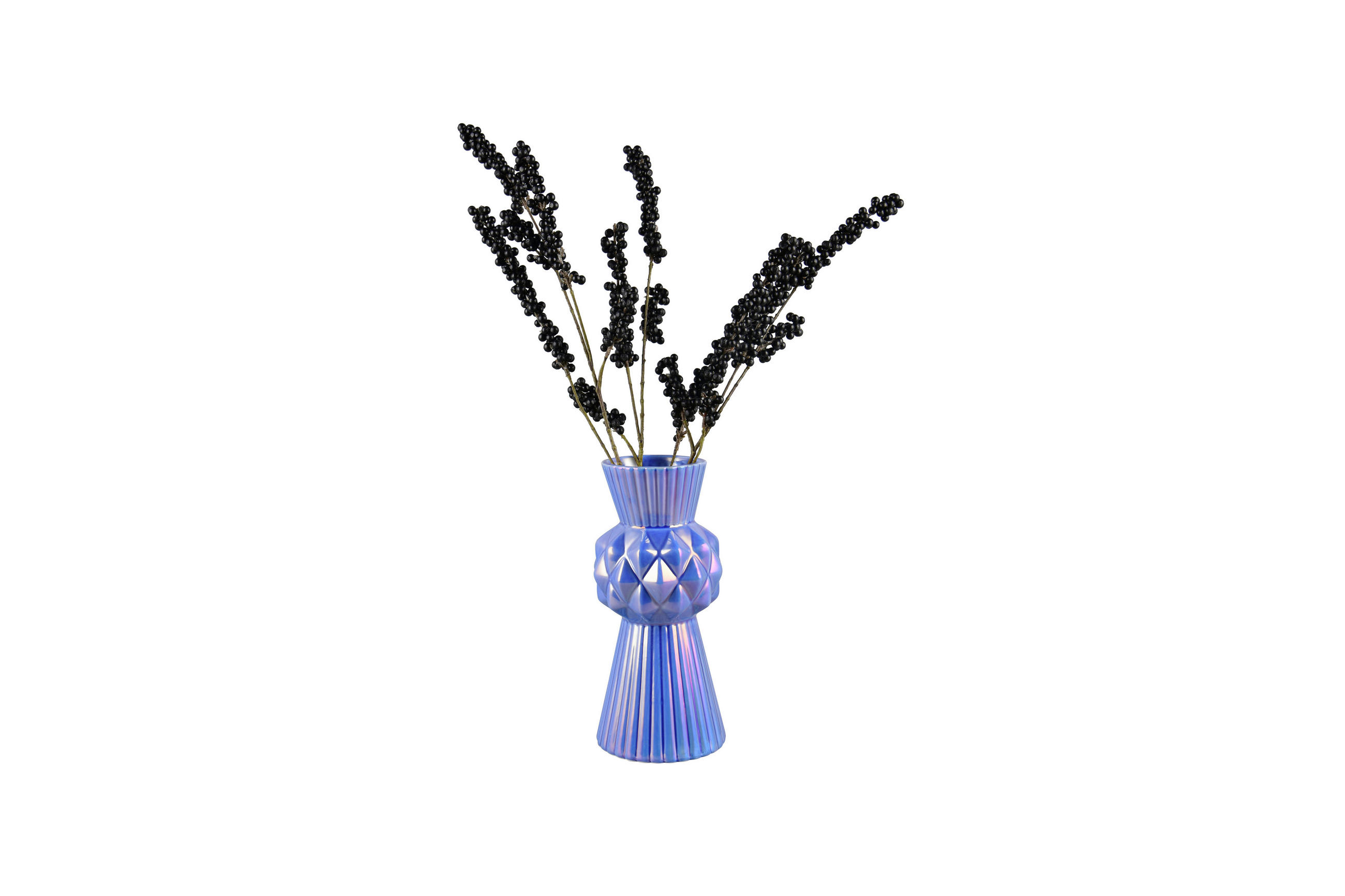 DEKOVASE  - Blau, Basics, Keramik (13/28,5/13cm)