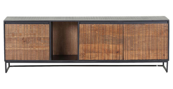 LOWBOARD in 170/55/45 cm - Schwarz/Braun, LIFESTYLE, Holz/Holzwerkstoff (170/55/45cm) - Landscape