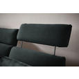 ECKSOFA in Flachgewebe Anthrazit  152/259 cm  - Anthrazit/Schwarz, Design, Textil/Metall (152/259cm) - Dieter Knoll