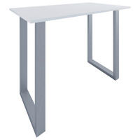 BARBORD i metall, trämaterial  140/102/80 cm  - vit/silver, Klassisk, metall/trämaterial (140/102/80cm)