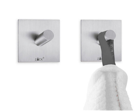 HANDTUCHHAKEN - Edelstahlfarben, Basics, Metall (4.2/4.2cm) - Zack