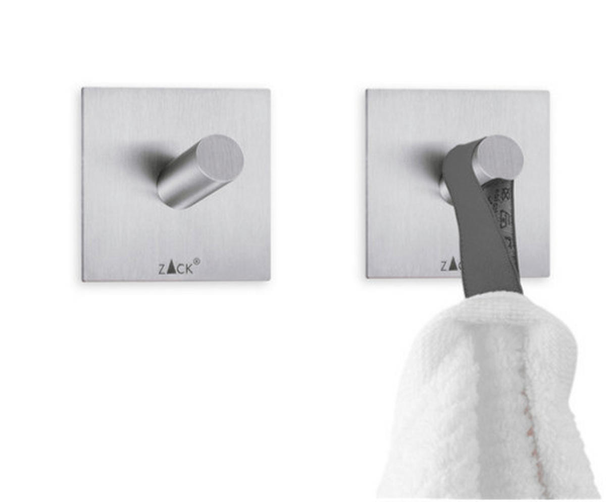 HANDTUCHHAKEN - Edelstahlfarben, Basics, Metall (4.2/4.2cm) - Zack