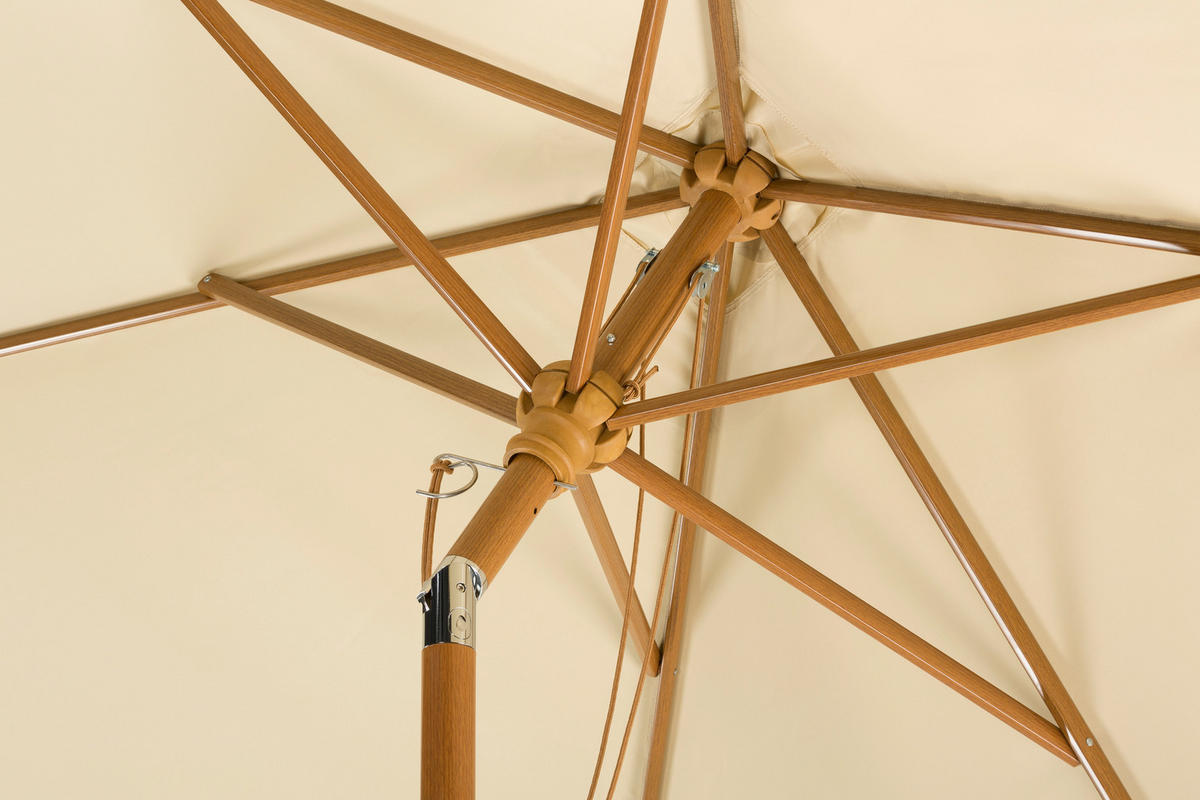 SONNENSCHIRM 300 cm Naturfarben  - Buchefarben/Naturfarben, Basics, Textil/Metall (200/261/300cm) - Schneider