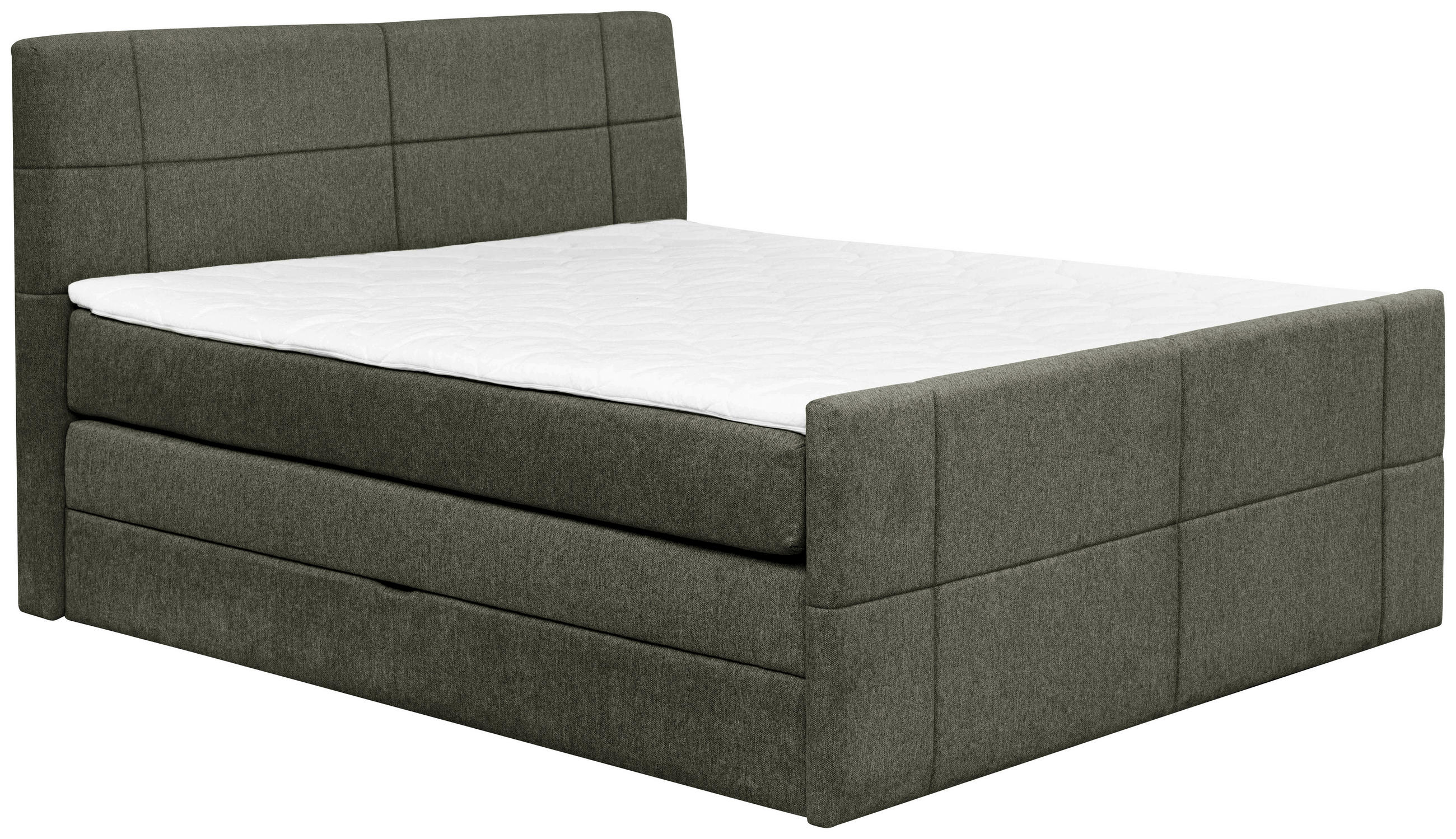 BOXSPRINGBETT 180/200 cm  in Dunkelgrau  - Dunkelgrau, Konventionell, Textil (180/200cm) - Carryhome