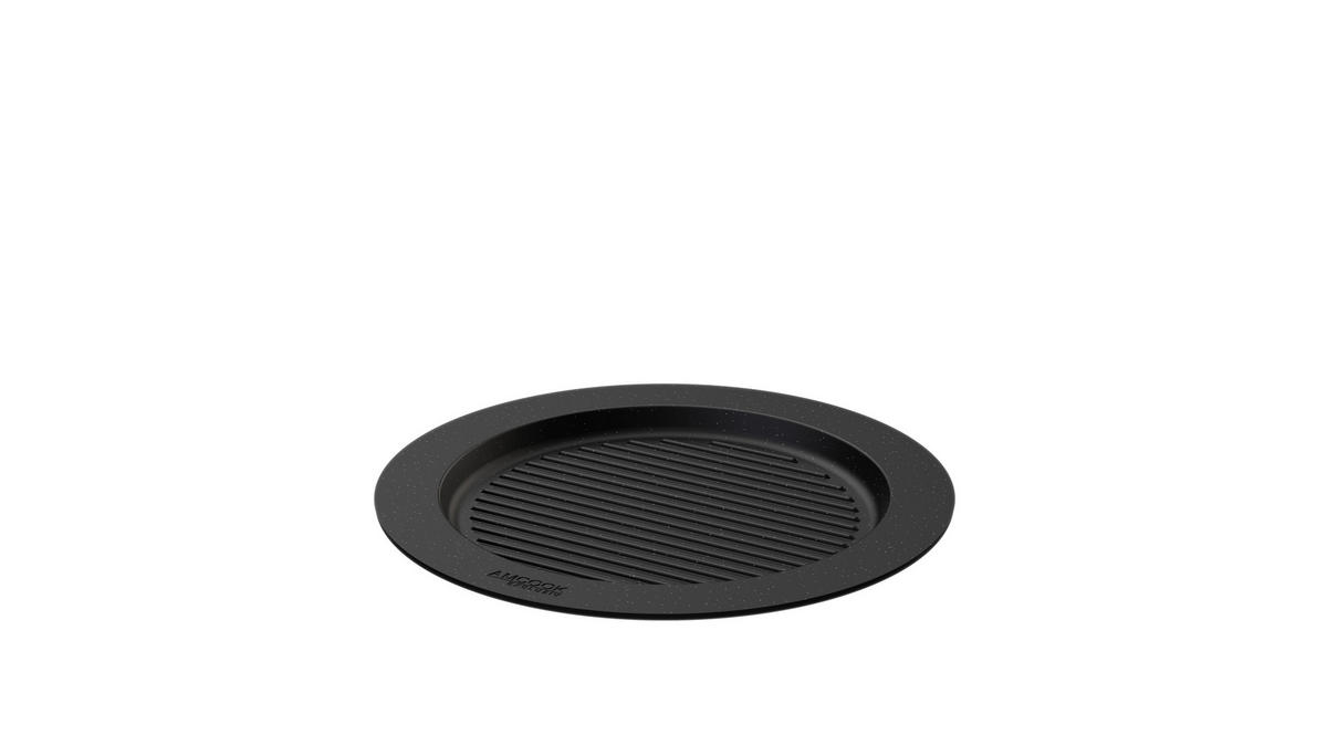 GRILLPLATTE - Edelstahlfarben/Schwarz, Basics, Metall (31,5/15/45,6cm) - Am Cook