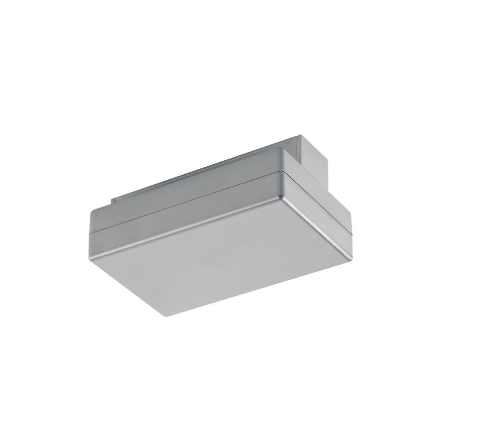 SCHIENENSYSTEM-EINSPEISER - Titanfarben, Basics, Kunststoff (13,5/8/5,2cm) - Trio Leuchten