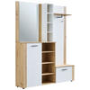 GARDEROBE 4-teilig  in 150/190/32 cm  - Weiß, Design, Glas/Holzwerkstoff (150/190/32cm) - MID.YOU