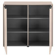 KOMMODE , 100/87/38 cm,  - Kaschmir/Schwarz, Design, Holzwerkstoff/Kunststoff (100/87/38cm) - Voleo
