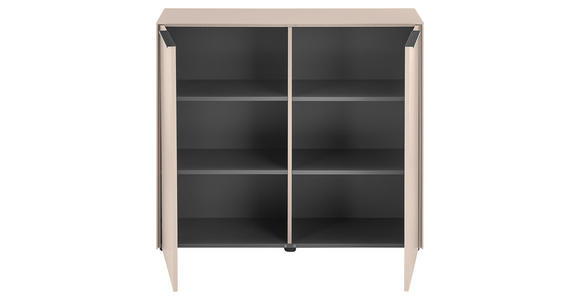 KOMMODE , 100/87/38 cm,  - Kaschmir/Schwarz, Design, Holzwerkstoff/Kunststoff (100/87/38cm) - Voleo