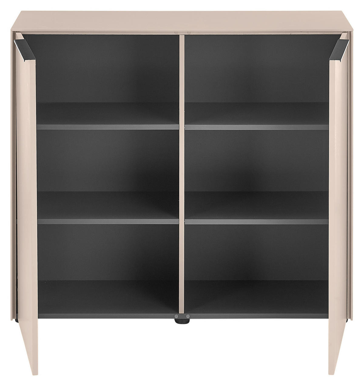 KOMMODE , 100/87/38 cm,  - Kaschmir/Schwarz, Design, Holzwerkstoff/Kunststoff (100/87/38cm) - Voleo