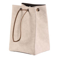 KOŠ NA PRÁDLO, krémová - krémová, Basics, textil (35/27/50cm)