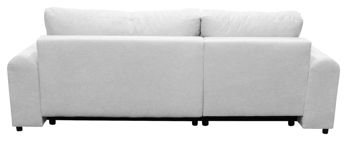 ECKSOFA Creme Struktur  - Creme/Schwarz, Design, Kunststoff/Textil (160/250cm) - MID.YOU