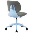 DREHSTUHL Webstoff Blau, Grau  - Blau/Grau, KONVENTIONELL, Kunststoff/Textil (57/82-91/57cm) - Venda