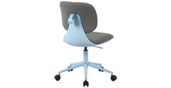 DREHSTUHL Webstoff Blau, Grau  - Blau/Grau, KONVENTIONELL, Kunststoff/Textil (57/82-91/57cm) - Venda